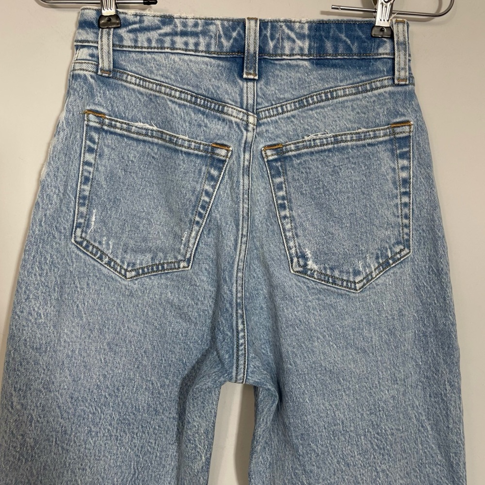 Abercrombie Fitch Curve Love High Rise Dad Jeans Size 24 00 S Medium Light Wash - Picture 8 of 16